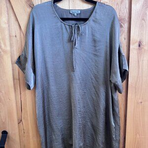 Slip style, short olive dress, M/L